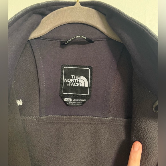 The North Face WindWall Softshell Jacket Men’s Medium Gray Fleece Lined - Picture 4 of 6